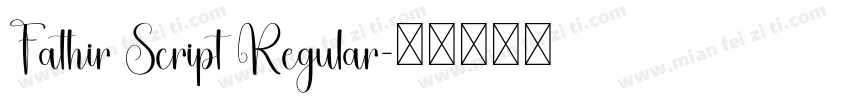 Fathir Script Regular字体转换
